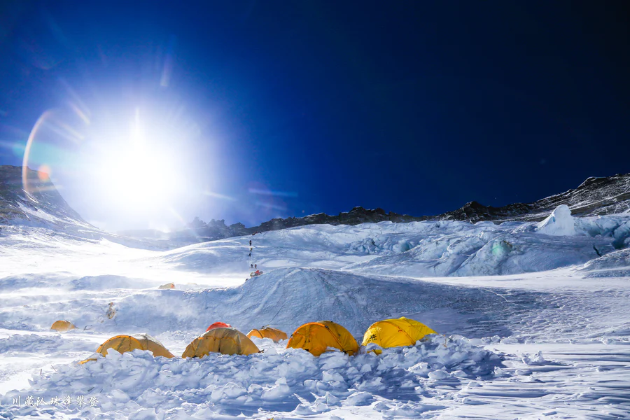 Camp on glacier